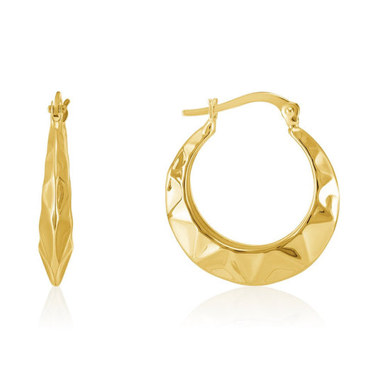 Yellow Gold  Creole Earrings