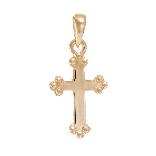 9ct Yellow Gold Plain Cross Pendant 