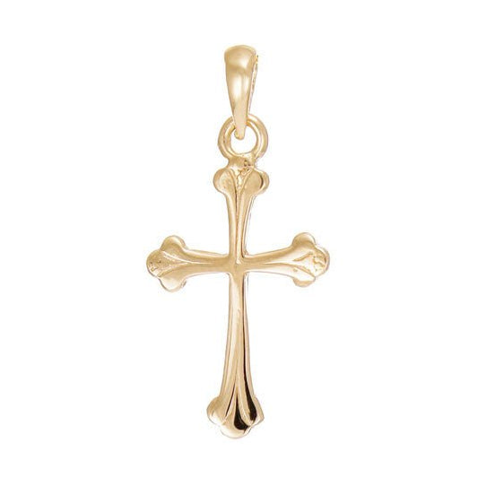 9ct Solid Yellow Gold Unisex Cross Pendant