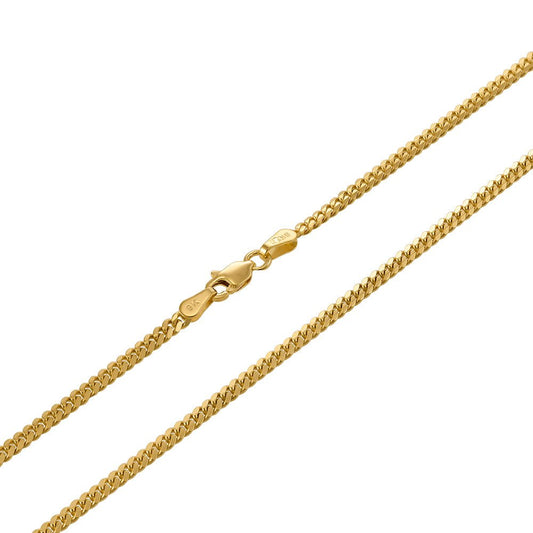 9ct Solid Yellow Gold Cuban Chain Necklace