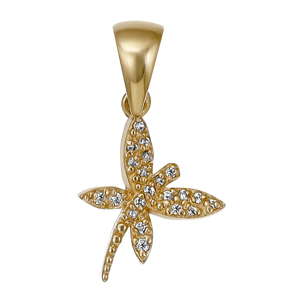 9ct Yellow Gold Dragonfly Pendant