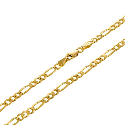 9ct Solid Yellow Gold Figaro Chain Necklace