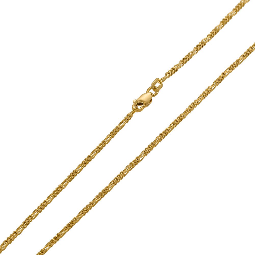 9ct Solid Yellow Gold Fox Tail Chain Necklace