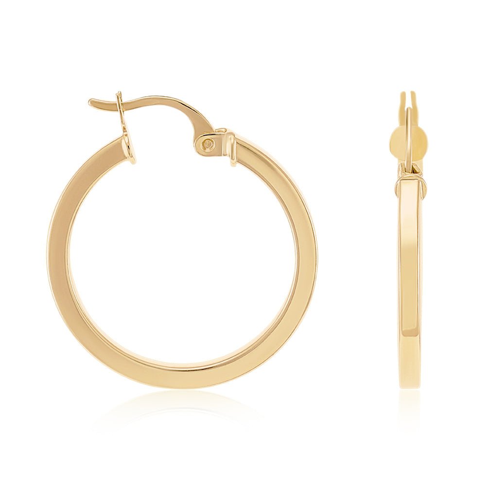 9ct Yellow Gold Hoop Earrings