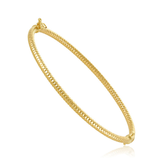 9ct Yellow Gold Twisted Bangle