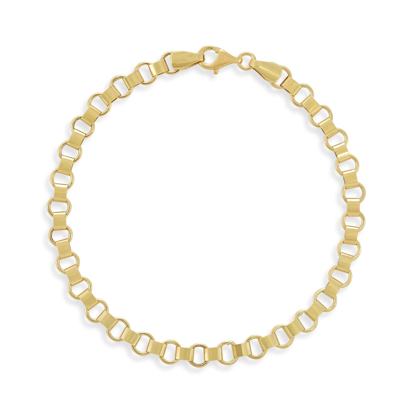 9ct Yellow Gold Fancy Link Chain Bracelet