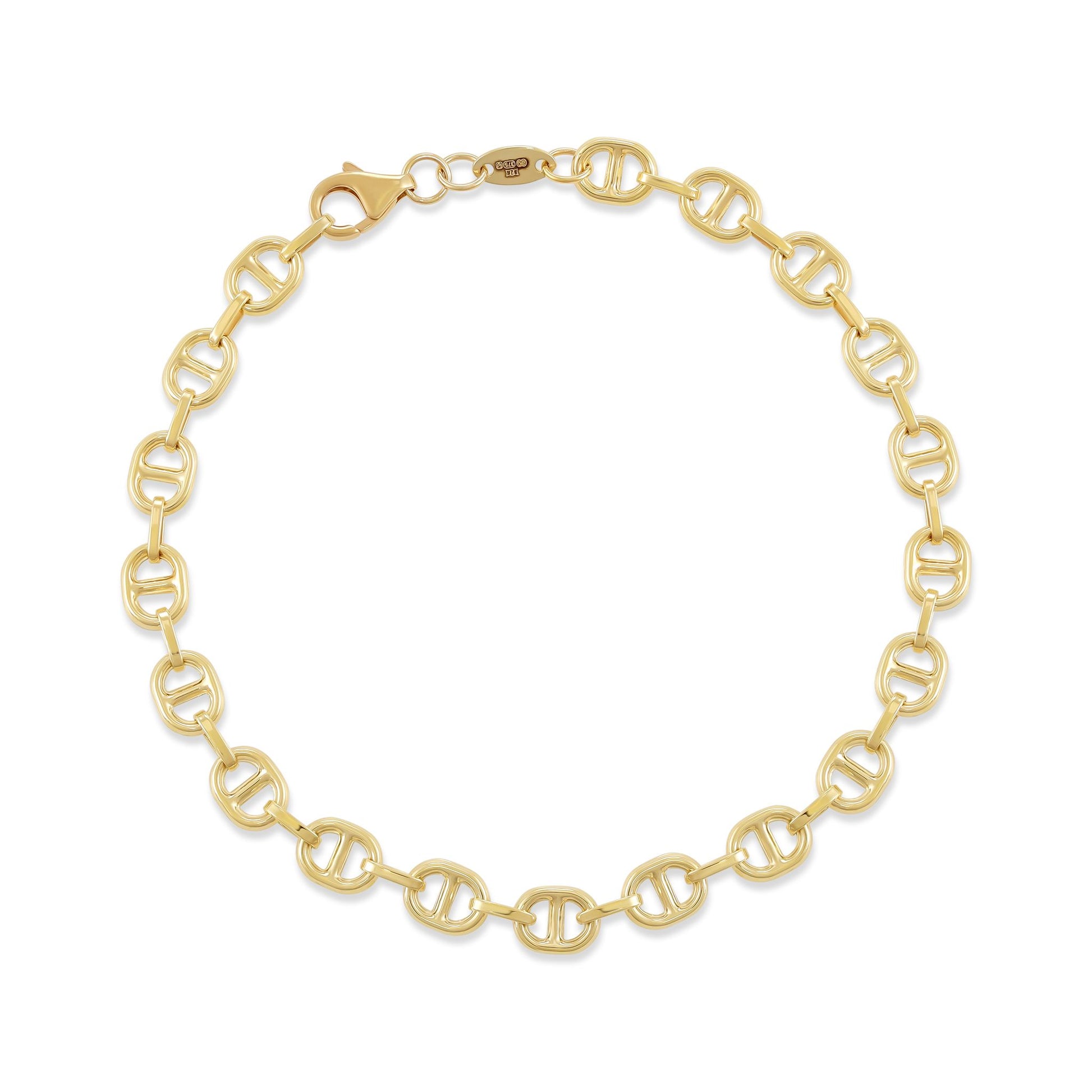 9ct Yellow Gold  Anchor Link Mariner Chain Bracelet