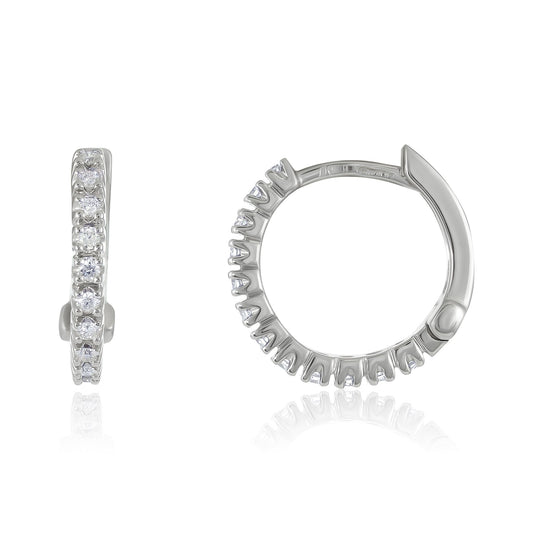 18ct White Gold Diamond Earrings