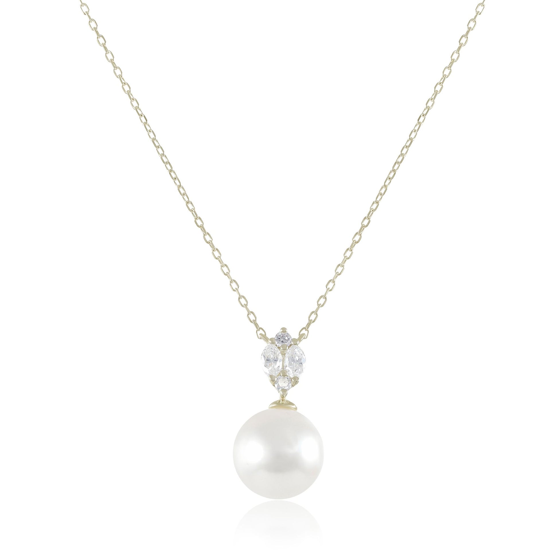 9ct Yellow Gold Elegant Pearl Necklace