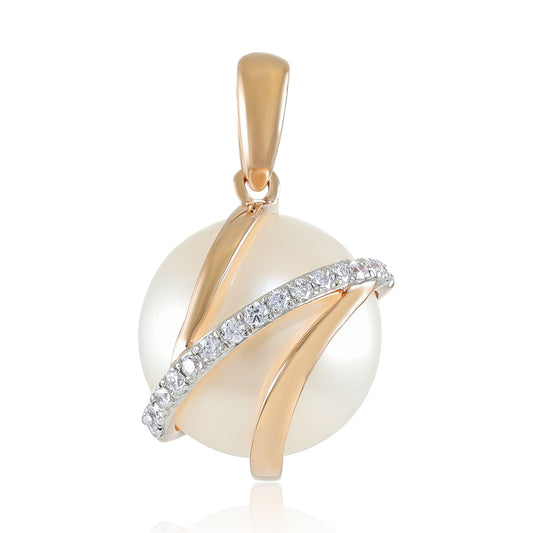 9ct Yellow Gold Pearl Pendant