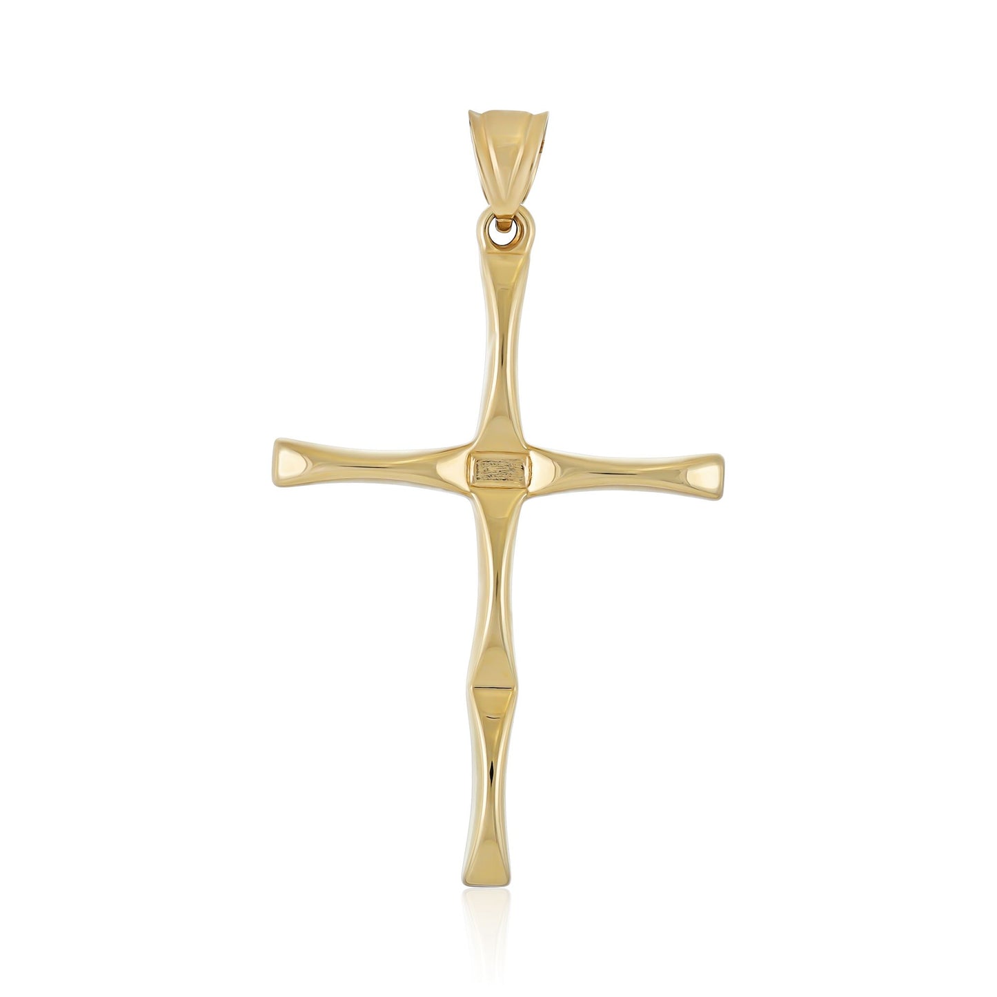 9ct Yellow Gold Modern Cross Pendant