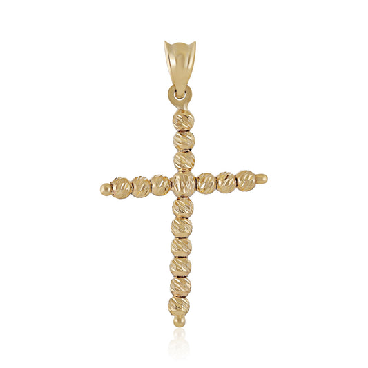 9ct Yellow Gold Modern Style Cross Pendant