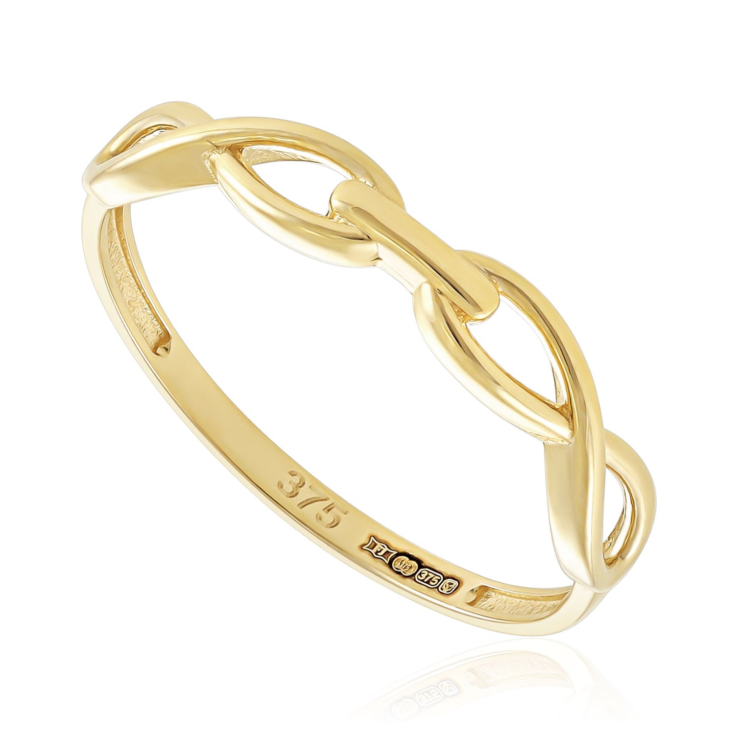 9ct Yellow Gold Infinity Symbol Ring